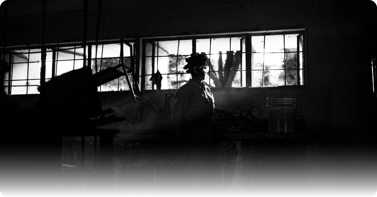 Industrial worker at the machines