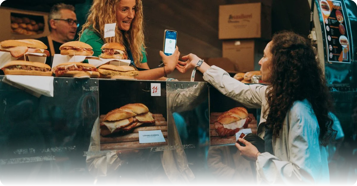 Digital payment at a food stall
